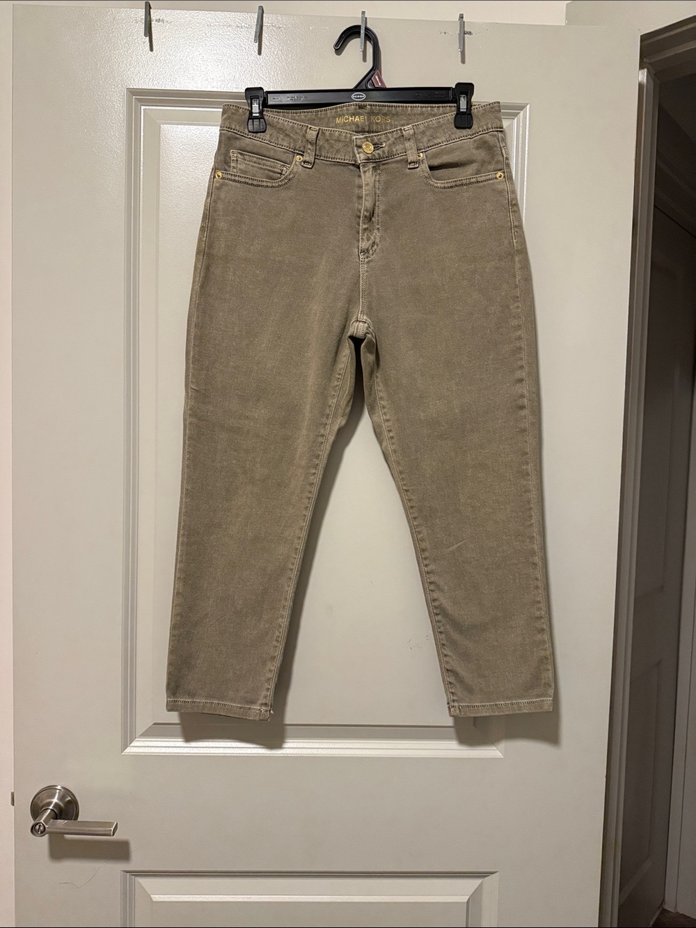 Michael Kors Cropped Jeans in Khaki